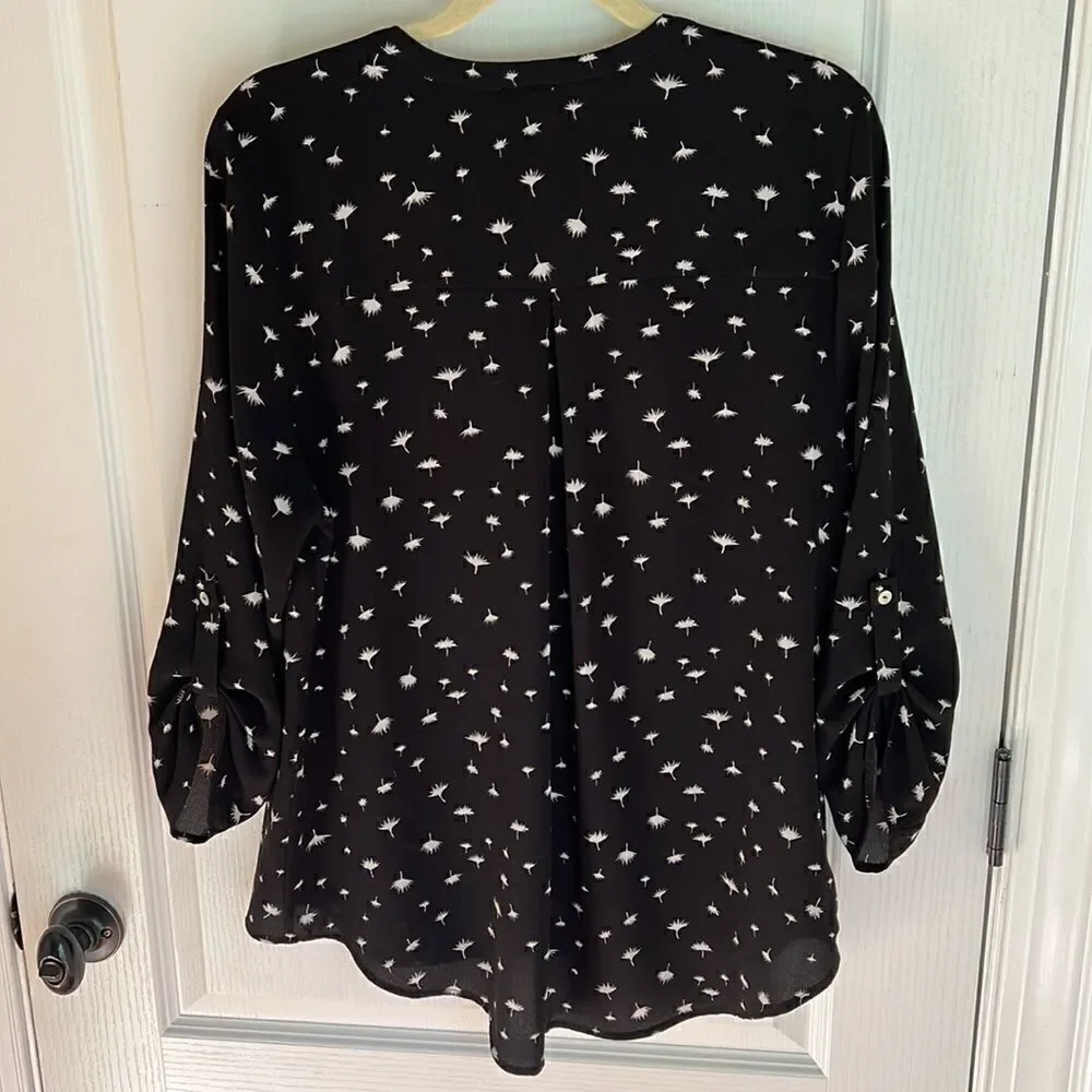 Daniel Rainn Black 3/4 sleeve Blouse